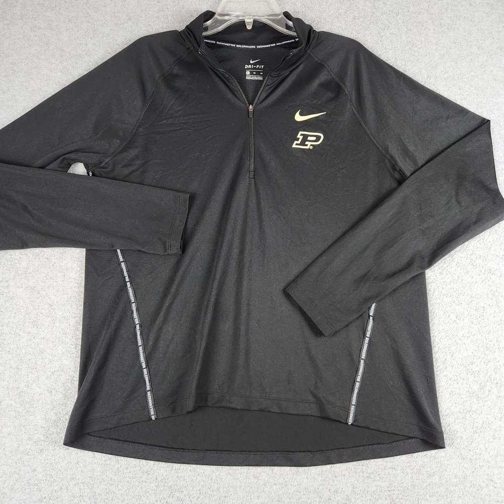 Purdue Boilermakers Jacket Mens XL Black Nike Dri Fit‎ NCAA Basketball Sports